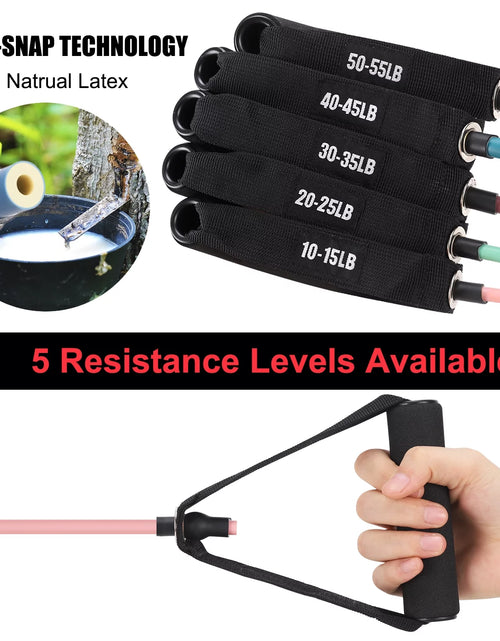 Load image into Gallery viewer, Single Resistance Band Home Gym Exercise Band with Handles and Door Anchor 30 Lb.
