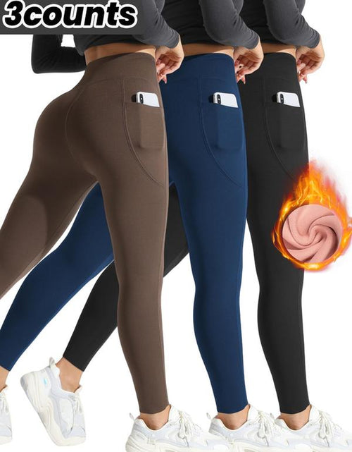 Load image into Gallery viewer, High Waist Thermal Lined Sports Leggings
