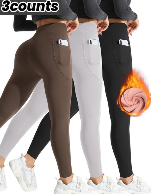 Load image into Gallery viewer, High Waist Thermal Lined Sports Leggings
