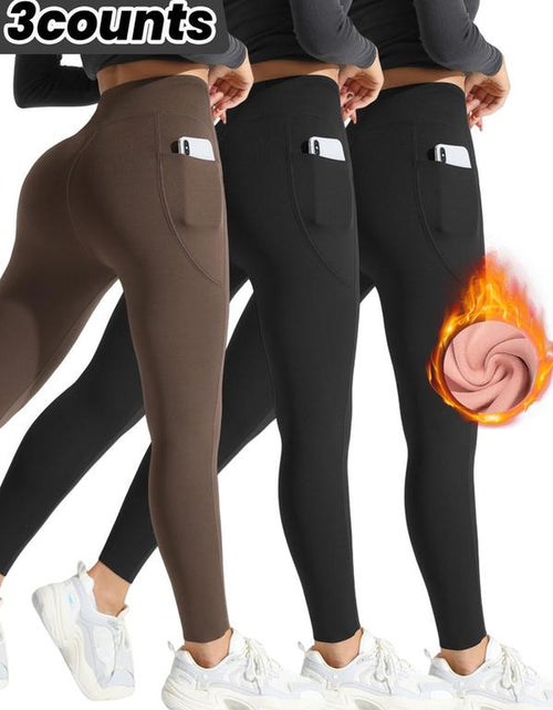 Load image into Gallery viewer, High Waist Thermal Lined Sports Leggings
