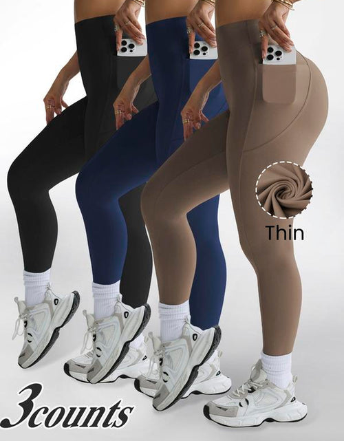 Load image into Gallery viewer, High Waist Thermal Lined Sports Leggings
