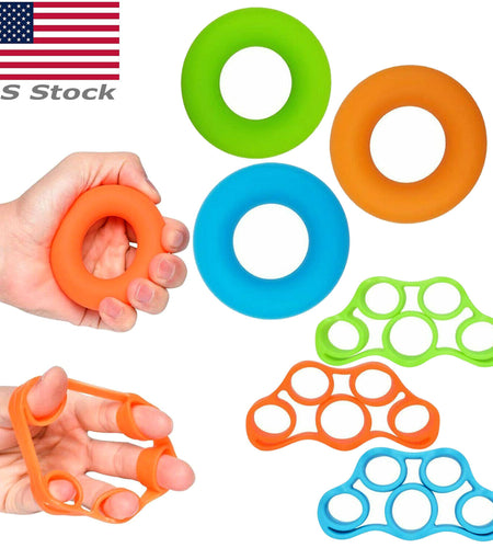 Finger Hand Exerciser Strengthener Wrist Forearm Grip Trainer Resistance Band