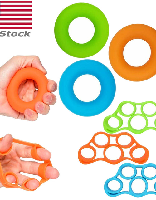 Load image into Gallery viewer, Finger Hand Exerciser Strengthener Wrist Forearm Grip Trainer Resistance Band
