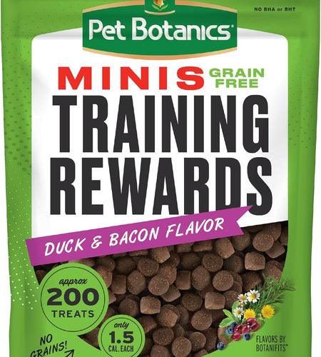 Mini Training Rewards Grain-Free Duck with Bacon Treats for Dogs (1 Pouch), 4 Oz