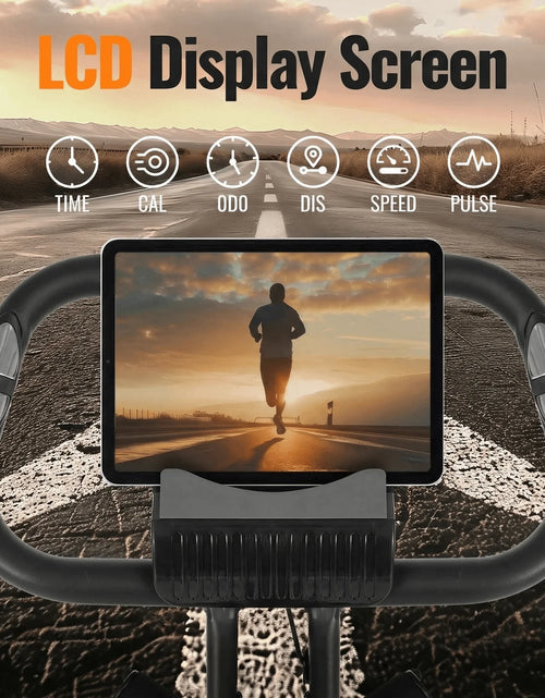 Load image into Gallery viewer, Folding Exercise Bike 3 in 1 Magnetic Stationary Recumbent Bike 10 Level Resistance for Home Use with Arm Resistance Bands
