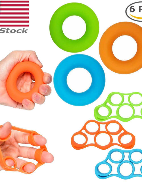 Load image into Gallery viewer, Finger Hand Exerciser Strengthener Wrist Forearm Grip Trainer Resistance Band
