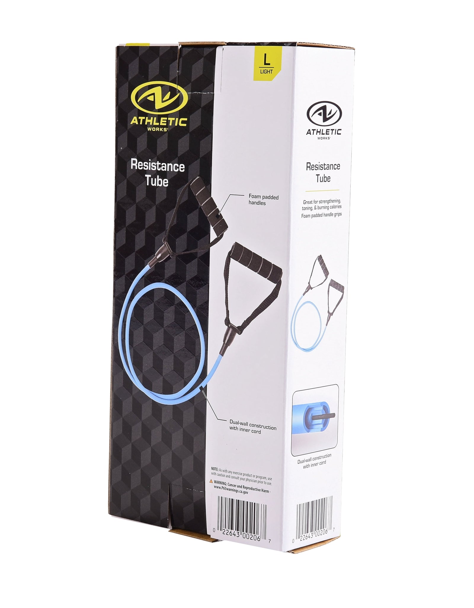 Resistance Tube Exercise Band, Light Resistance, Blue