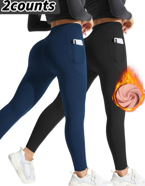 Load image into Gallery viewer, High Waist Thermal Lined Sports Leggings
