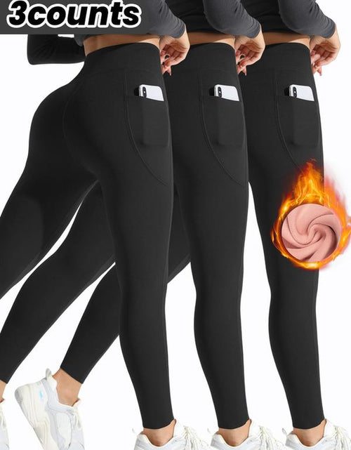 Load image into Gallery viewer, High Waist Thermal Lined Sports Leggings
