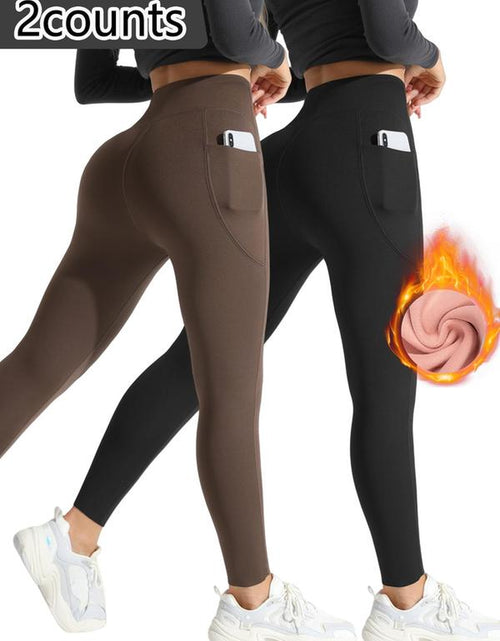 Load image into Gallery viewer, High Waist Thermal Lined Sports Leggings
