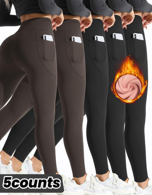 Load image into Gallery viewer, High Waist Thermal Lined Sports Leggings
