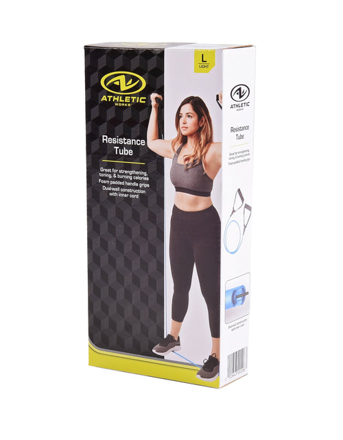 Load image into Gallery viewer, Resistance Tube Exercise Band, Light Resistance, Blue
